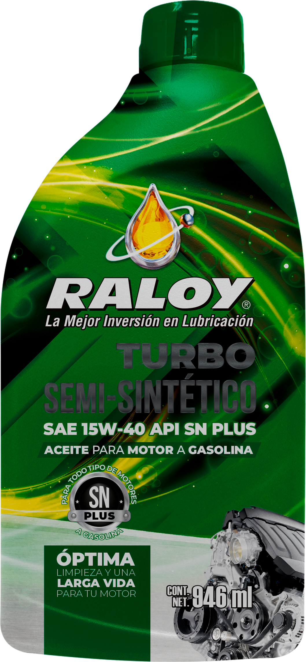 Raloy 4T Scooter Semisintético Jaso Mb Api Sn Sae 10W-40